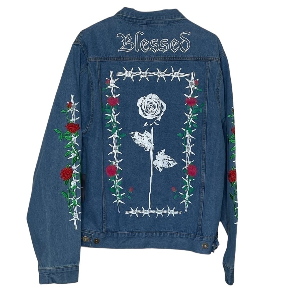 Brooklyn Cloth denim blessed jacket, NWT, large